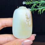 和田玉糖白福在眼前平安无事牌（47.3g）