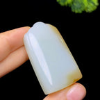 和田玉糖白无事牌（37.1g）
