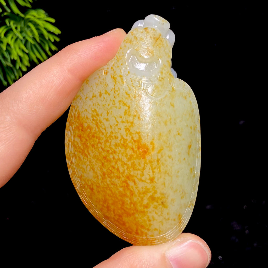 和田玉籽料龙龟把件（106.6g）