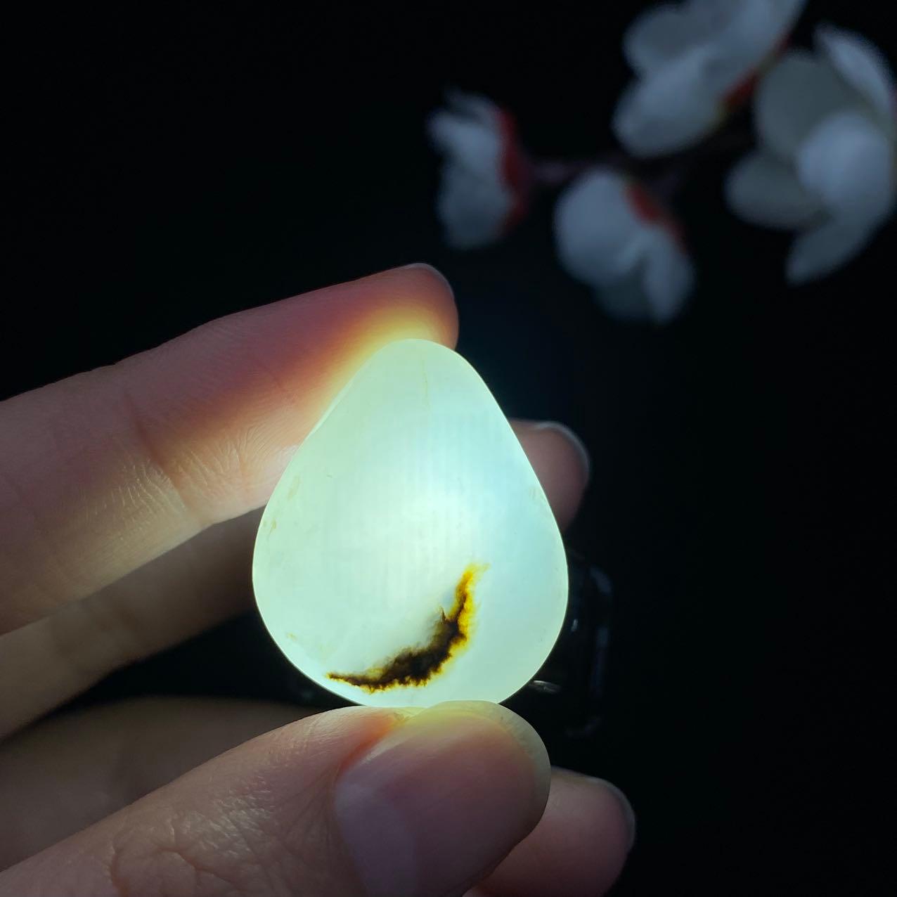 和田玉白玉籽料原石（8.3g）