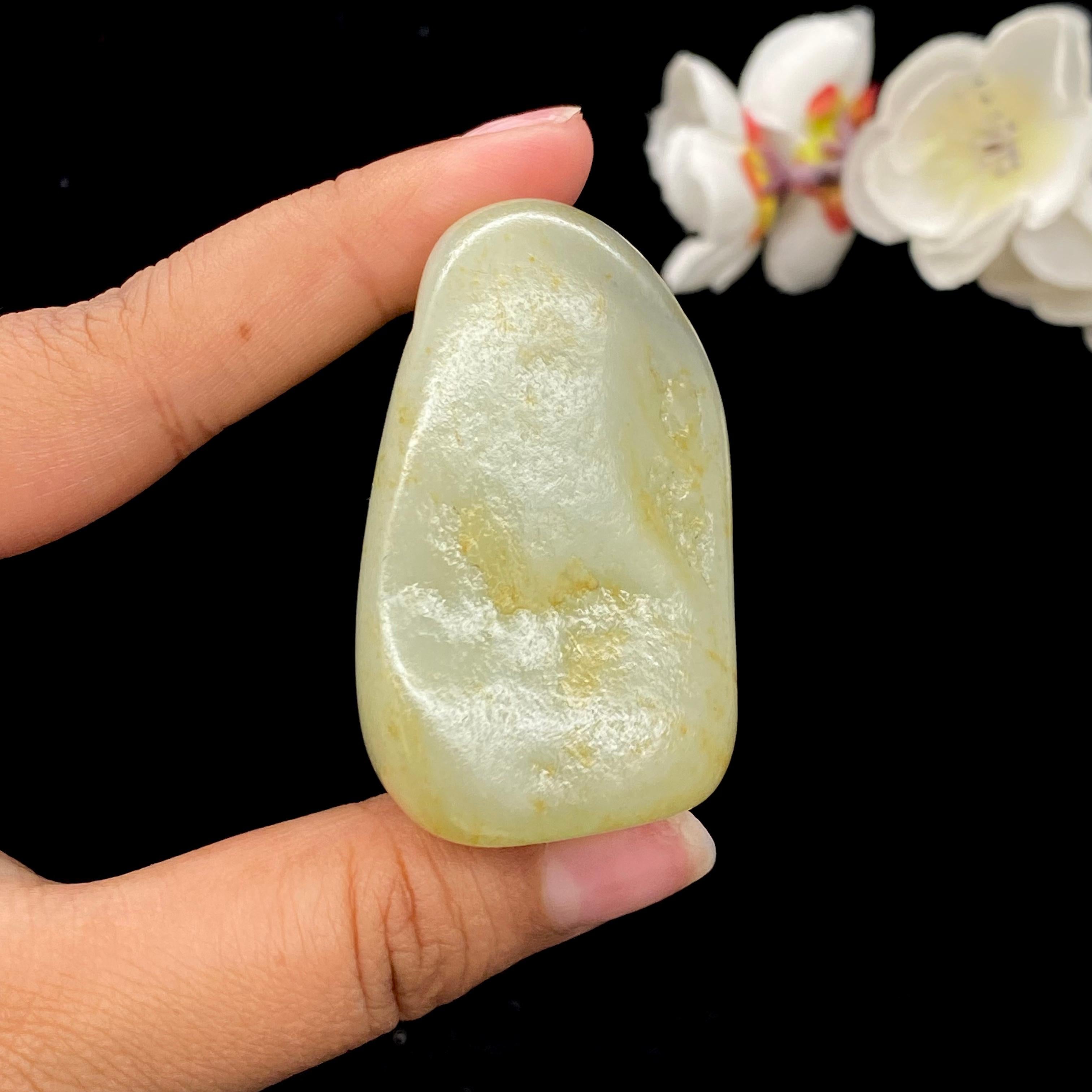 和田玉洒金皮青花底籽料（105g）