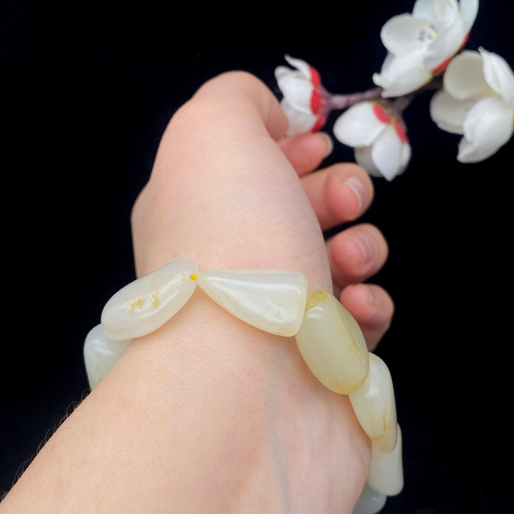 和田玉洒金皮【精品手串】（43g）