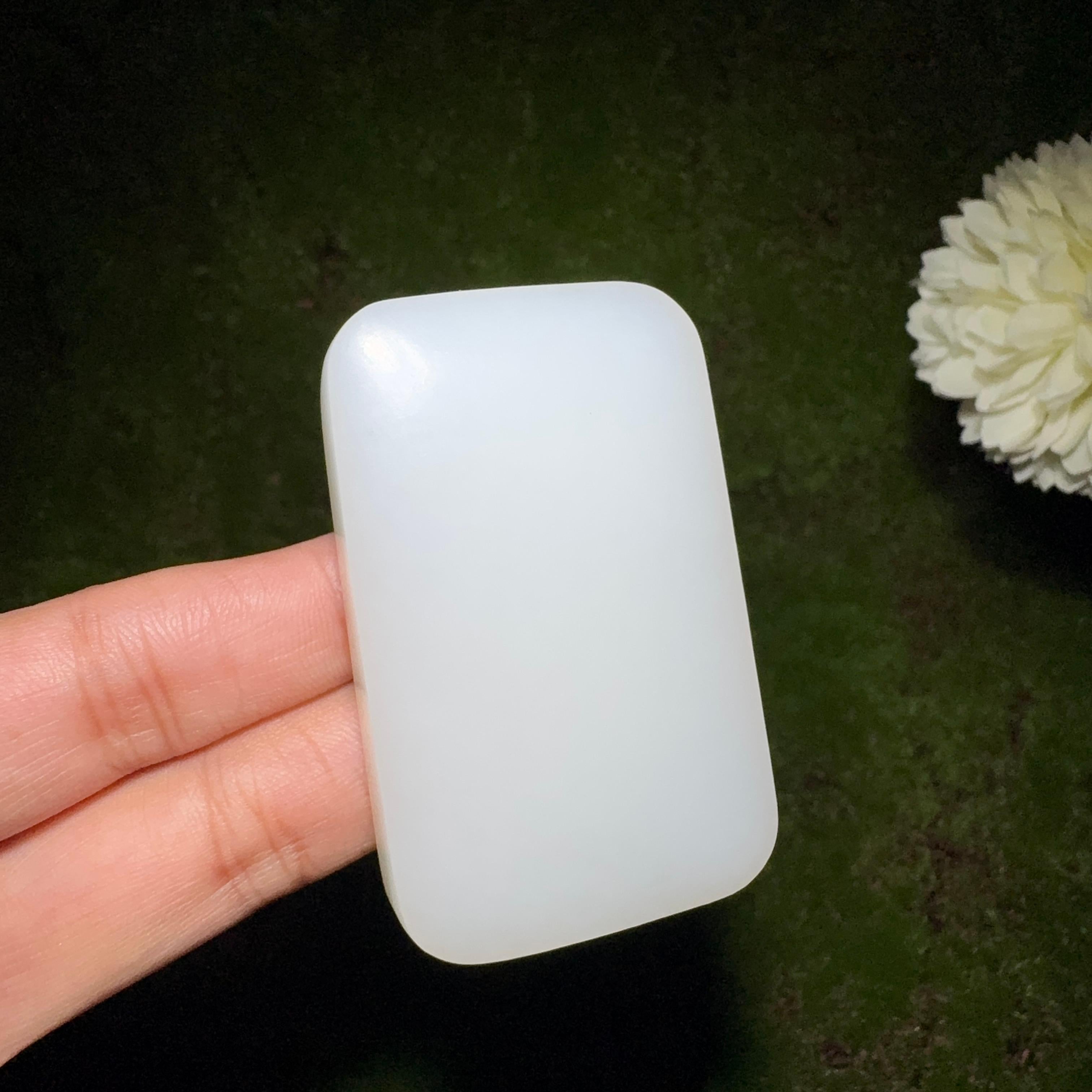 和田玉白玉平安无事牌（70.8g）