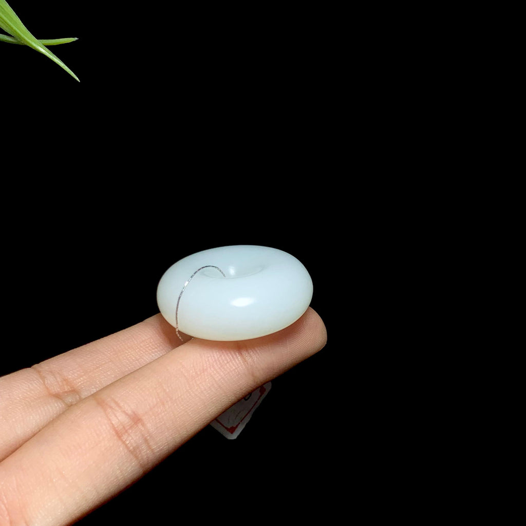 精品和田羊脂白玉平安扣（20.0g）