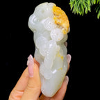 和田玉籽料福鼠运财把件（126.3g）