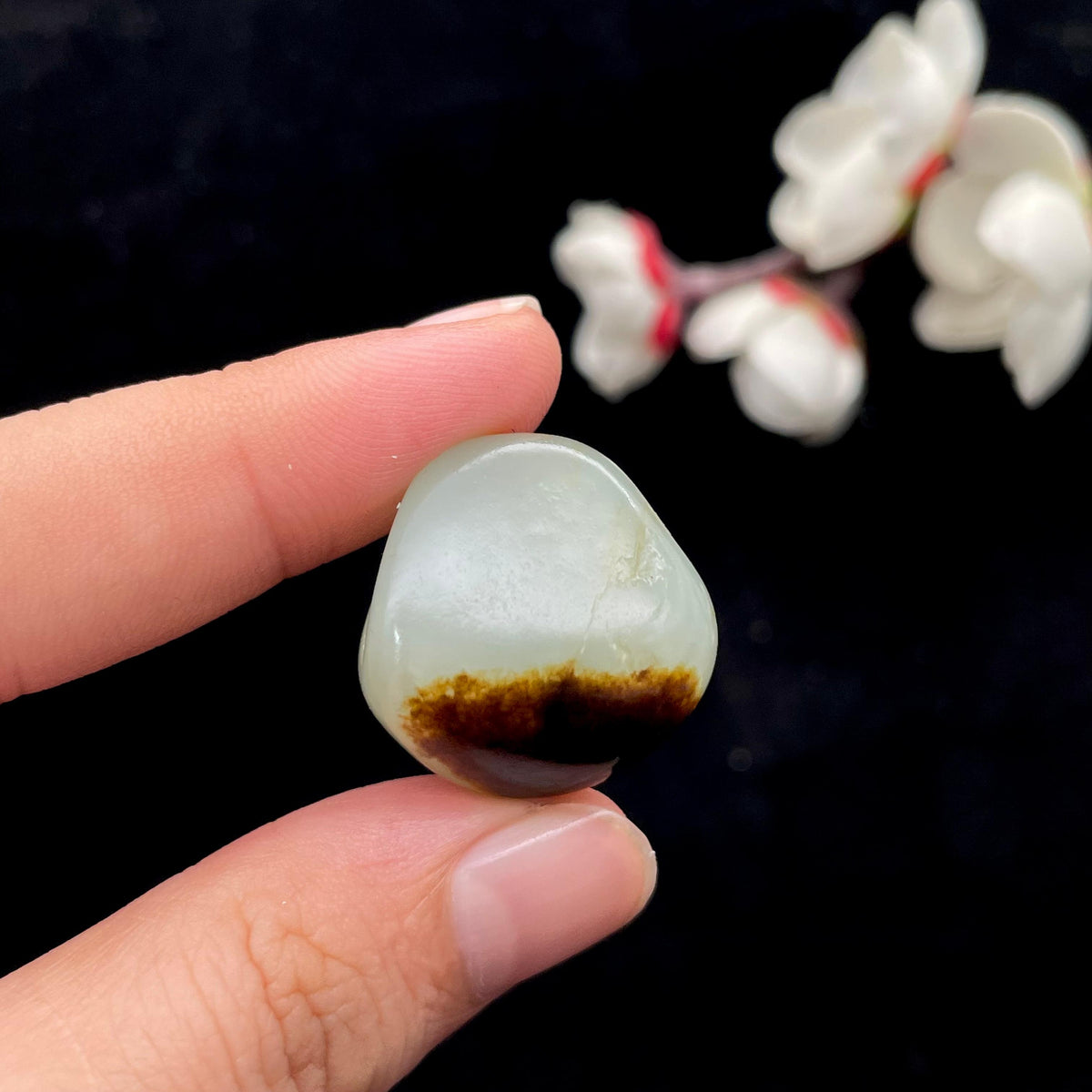 和田玉黑黄皮籽料吊坠籽（13.3g）