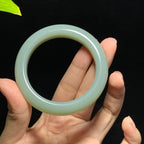 和田山料羊脂白玉无事牌挂件（66.5g）