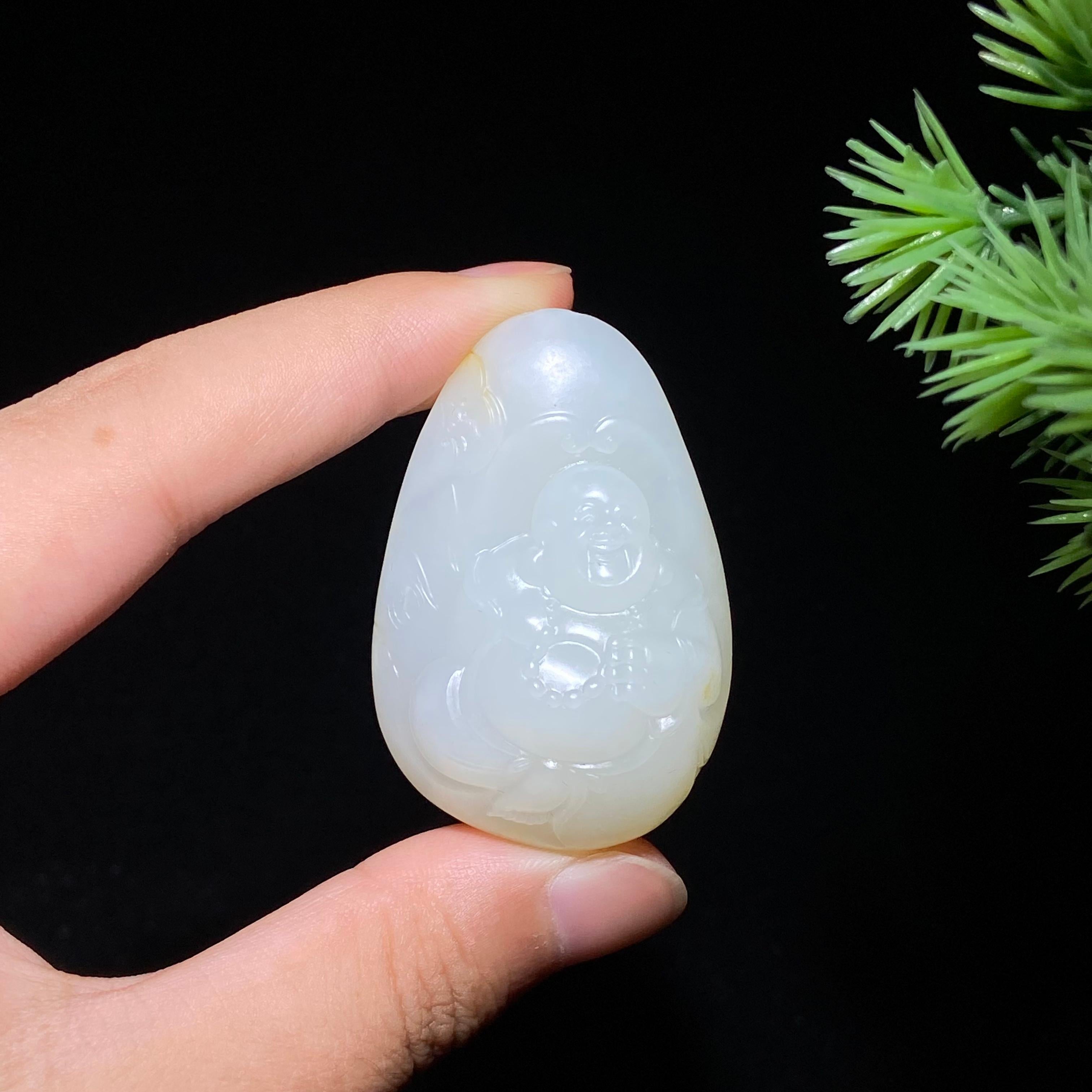 和田玉籽料佛公（40.5g）