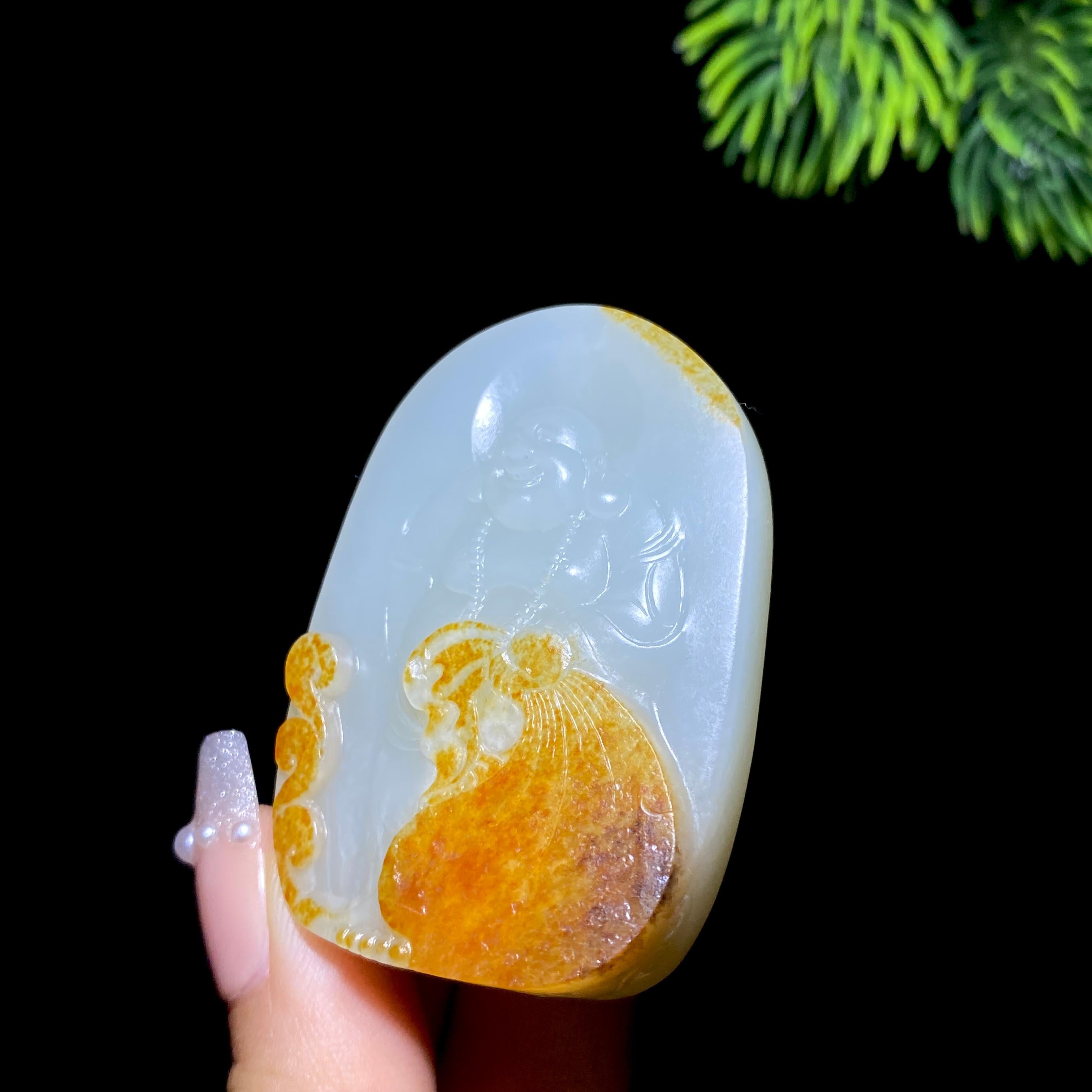 和田玉籽料佛公（46.7g）