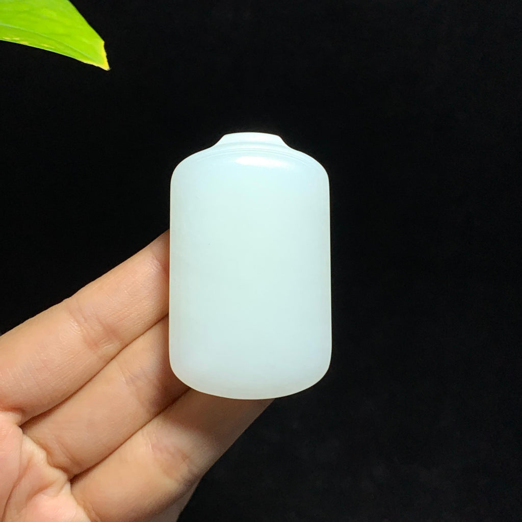 和田山料羊脂白玉无事牌挂件（58.2g）