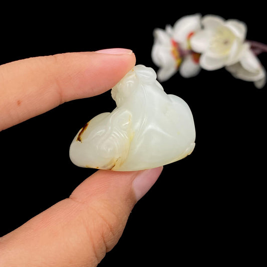和田玉-白玉籽料【貔貅】（27.7g）