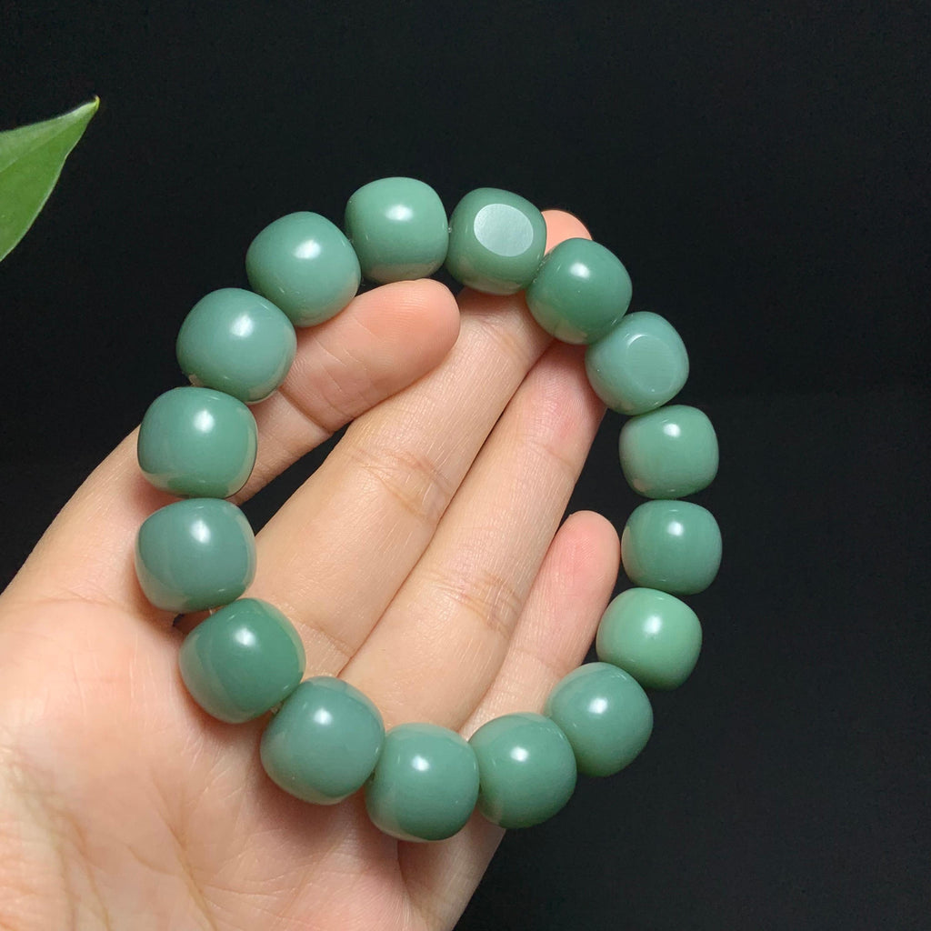 收藏级和田籽料沙枣老型珠手串（60.0g）