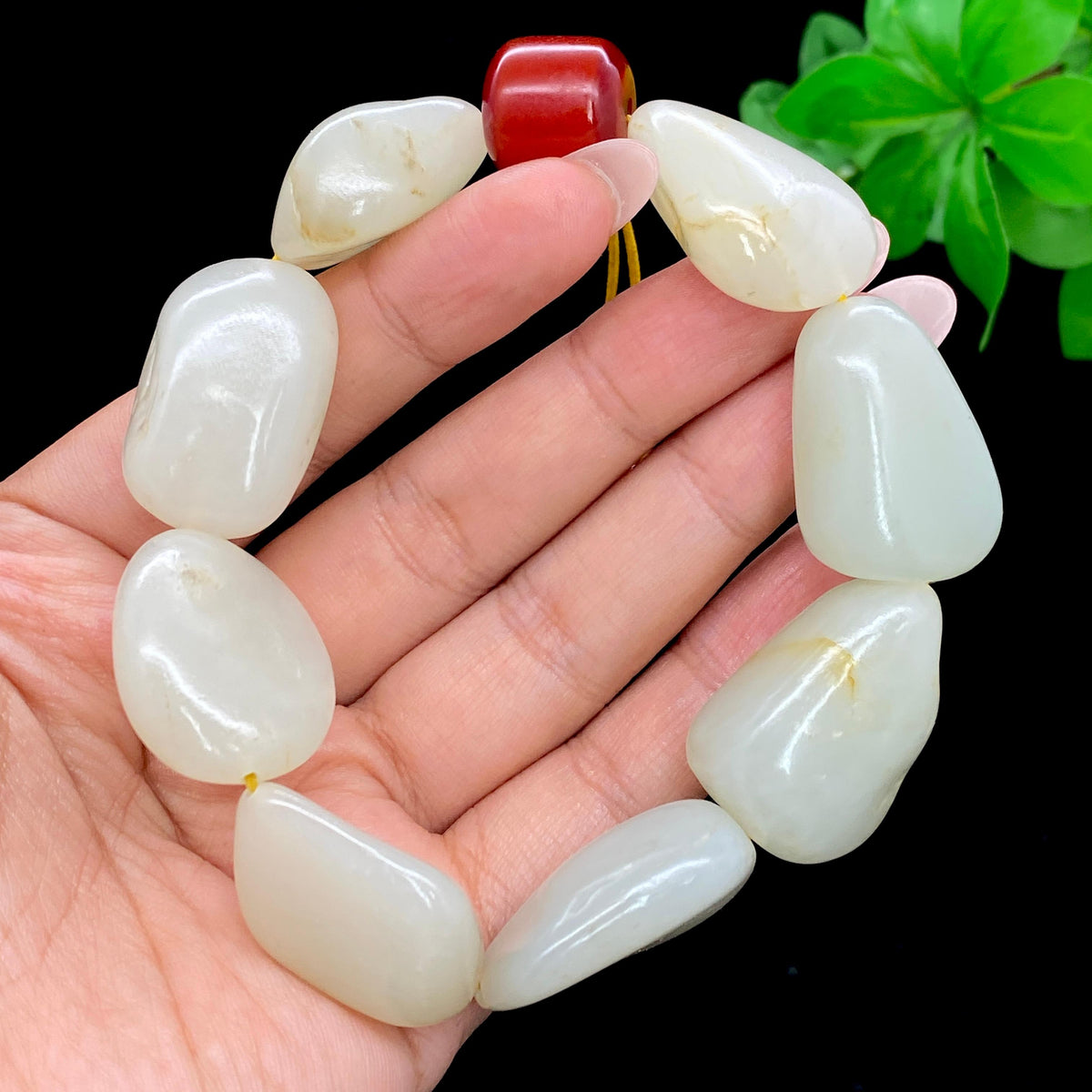 和田玉白玉籽料【精品手串】（88.4g）
