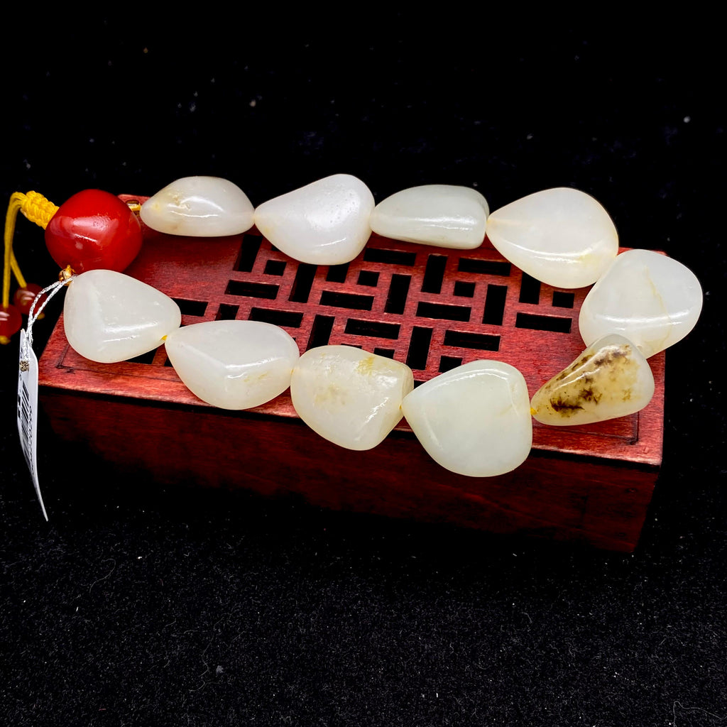 和田玉黄皮籽料【精品手串】（53.9g）