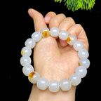 和田玉籽料老型珠手串（51.4g）