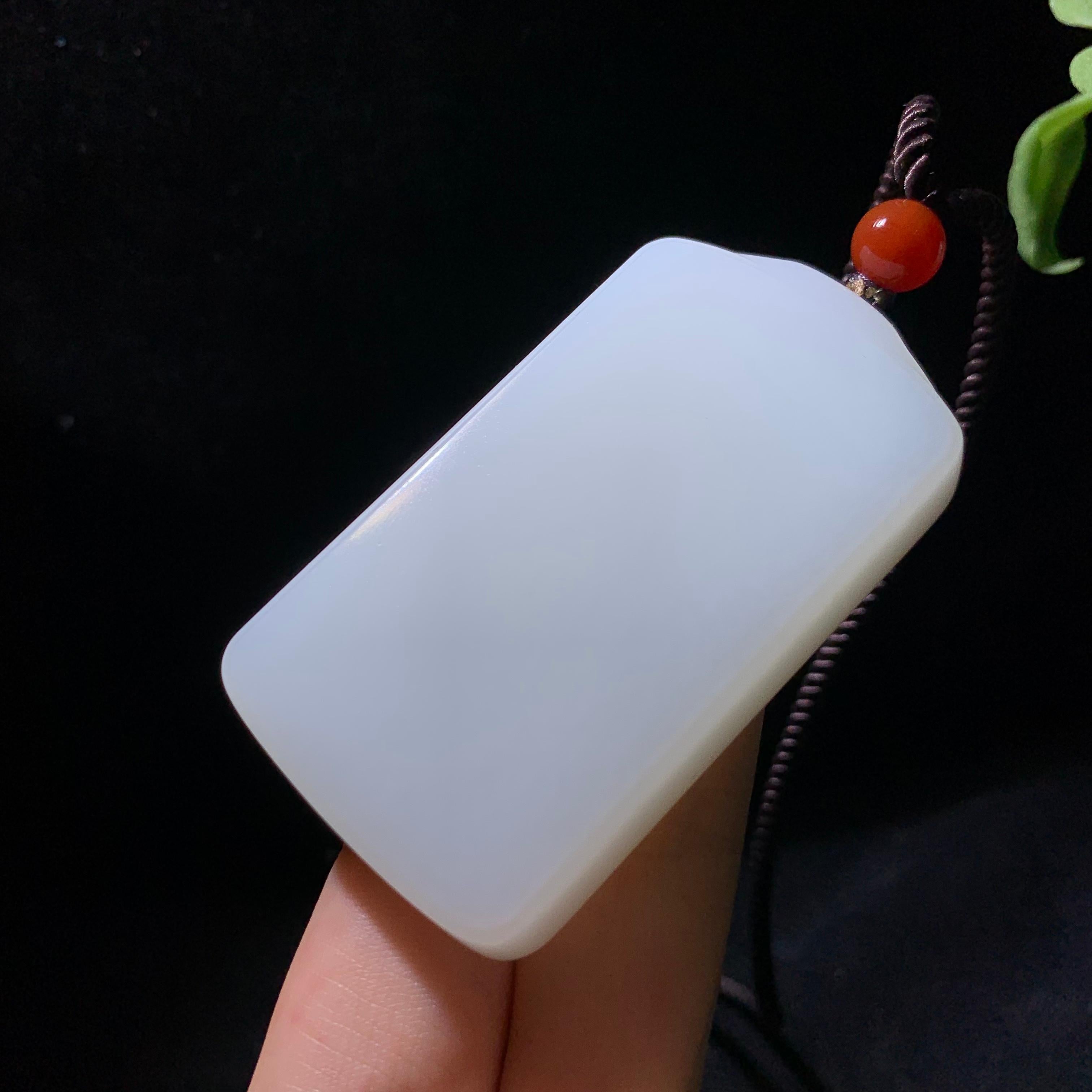 传承级和田羊脂白玉平安无事牌（80.9g）