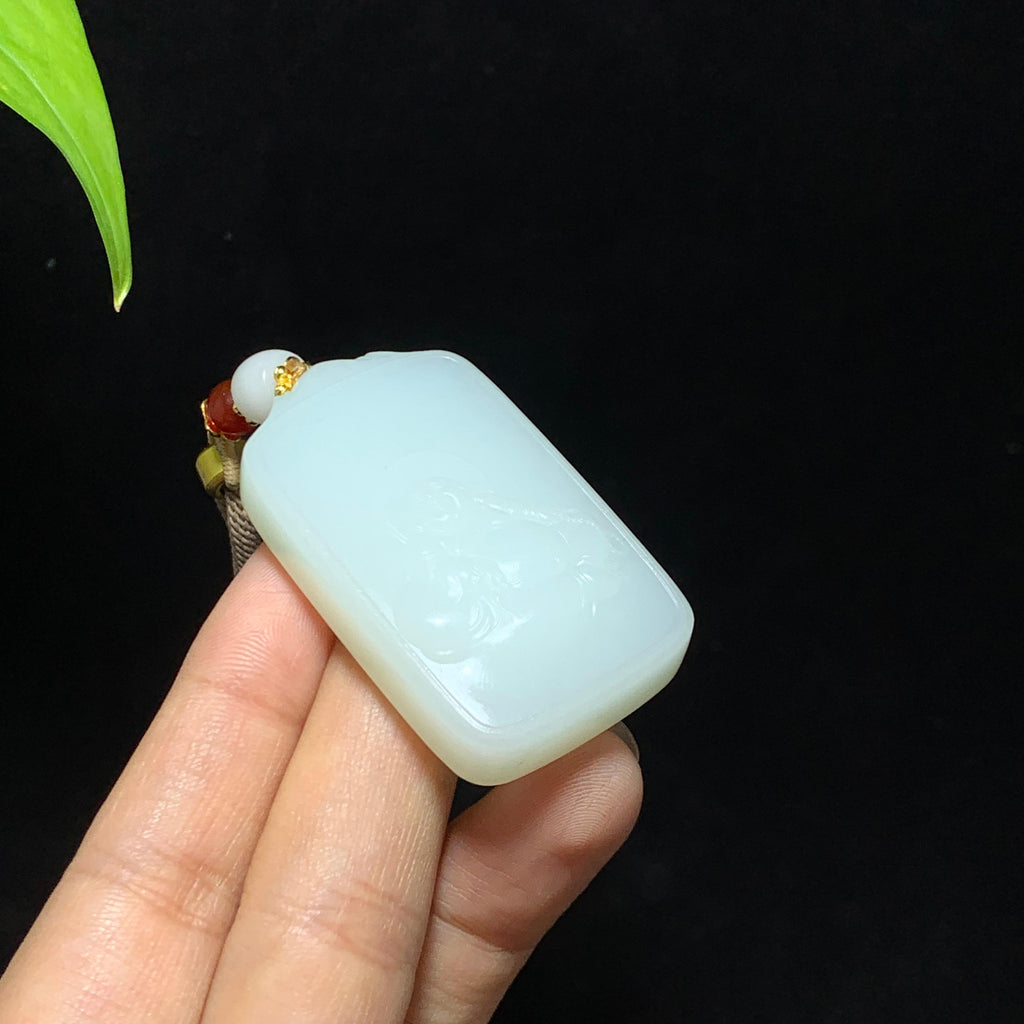 和田山料白玉佛公挂件（42.3g）