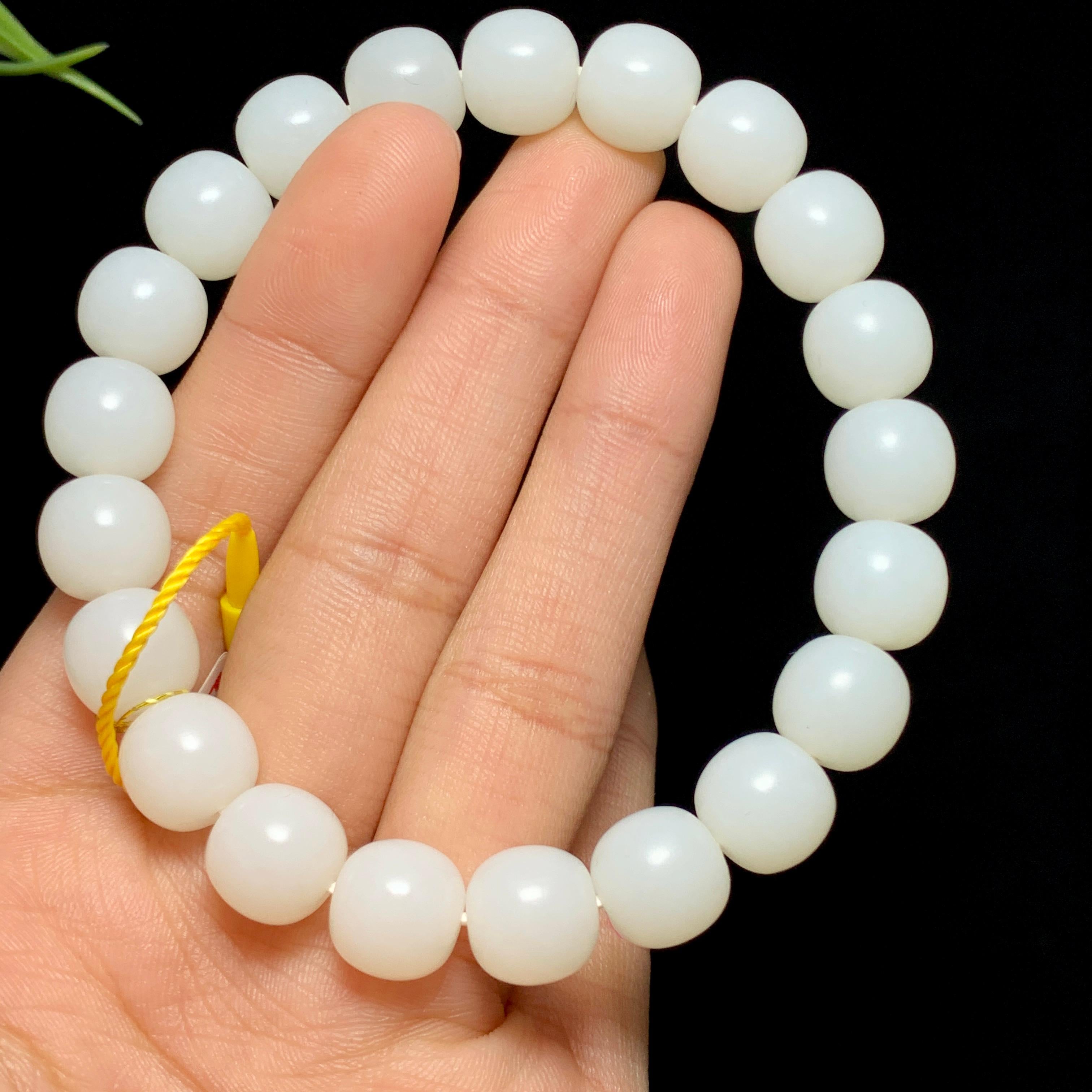 和田山料白玉老型珠手串（38.8g）