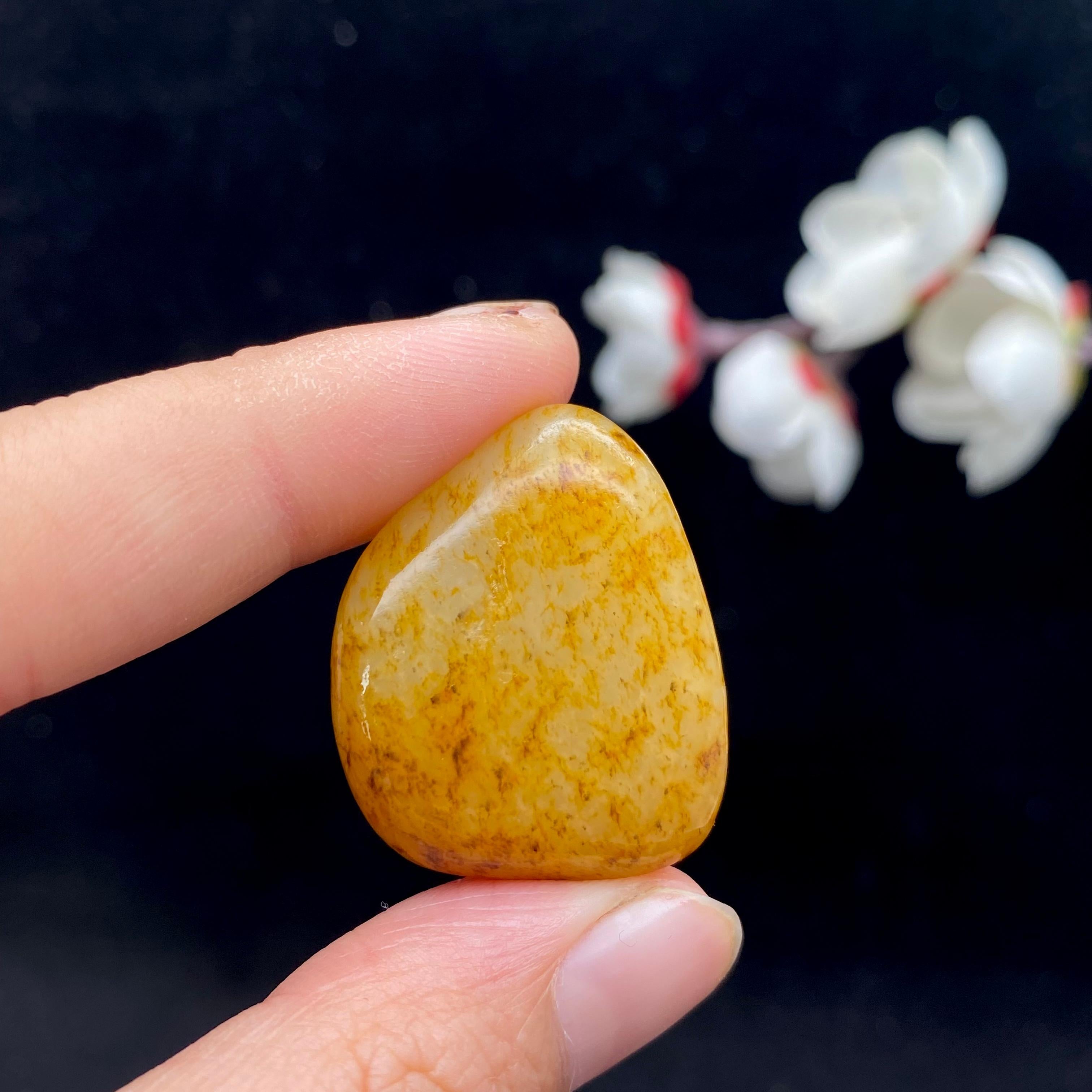 和田玉满洒金皮籽料（12.2g）
