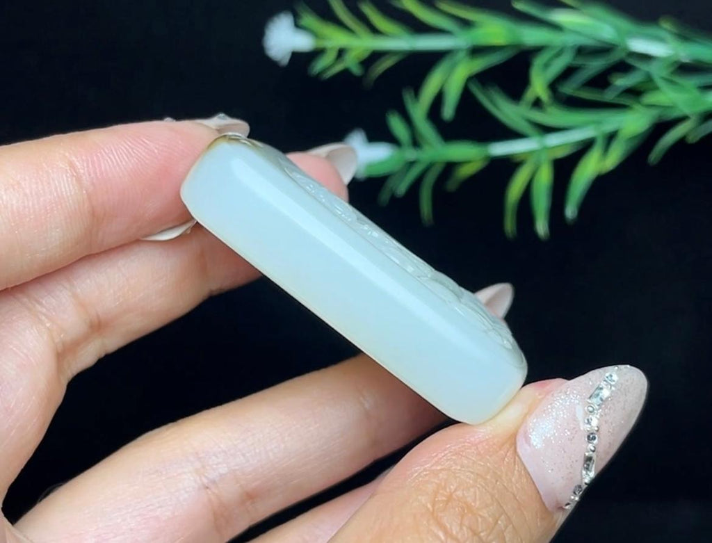 和田玉糖白观音牌（41.1g）