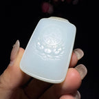 和田玉白玉挂件文殊菩萨（50.2g）