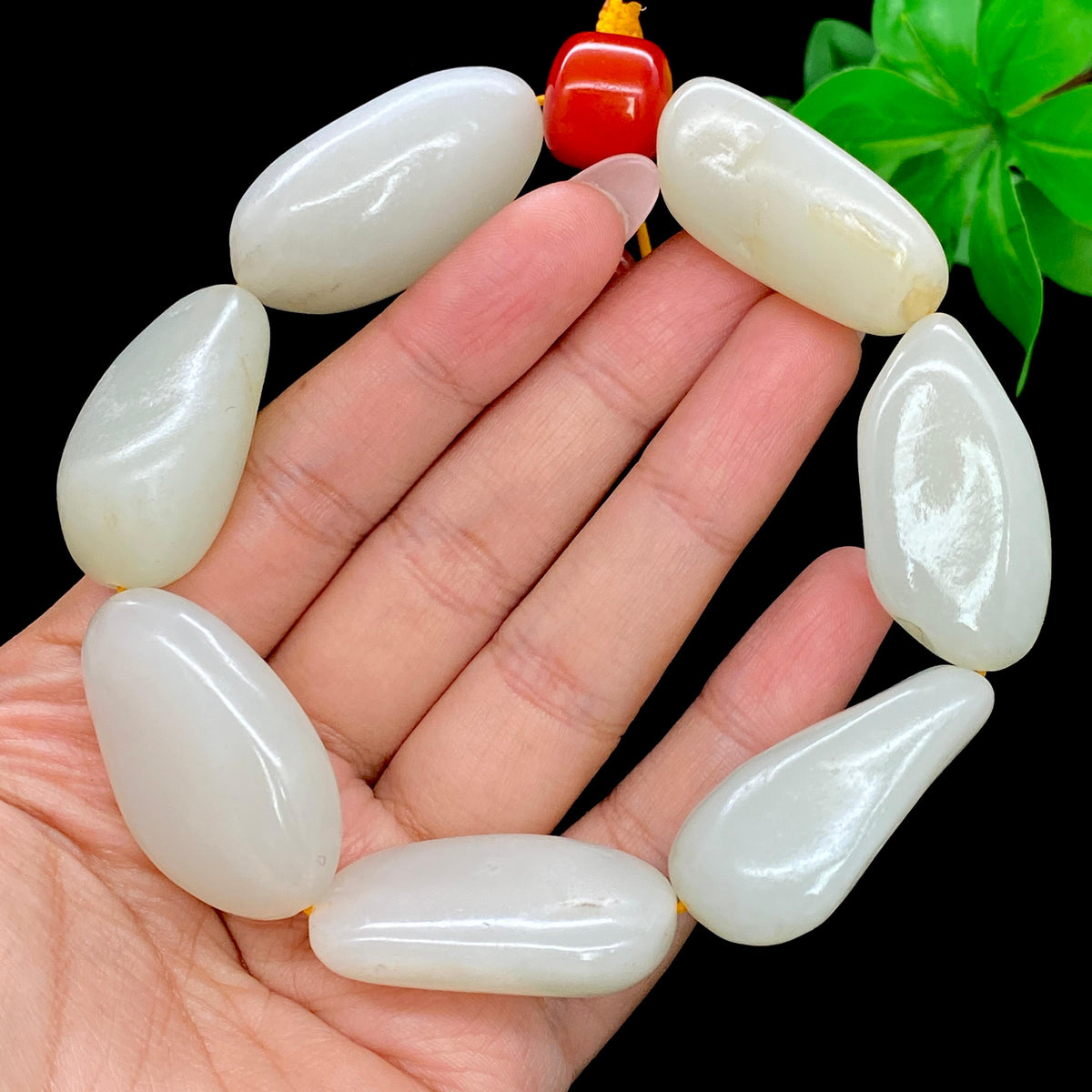 和田玉白玉籽料【精品男士手串】（120.6g）