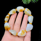 和田玉洒金皮籽料手串（27.1g）