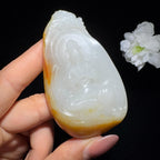 秒杀和田玉籽料御龙观音（73.2g）