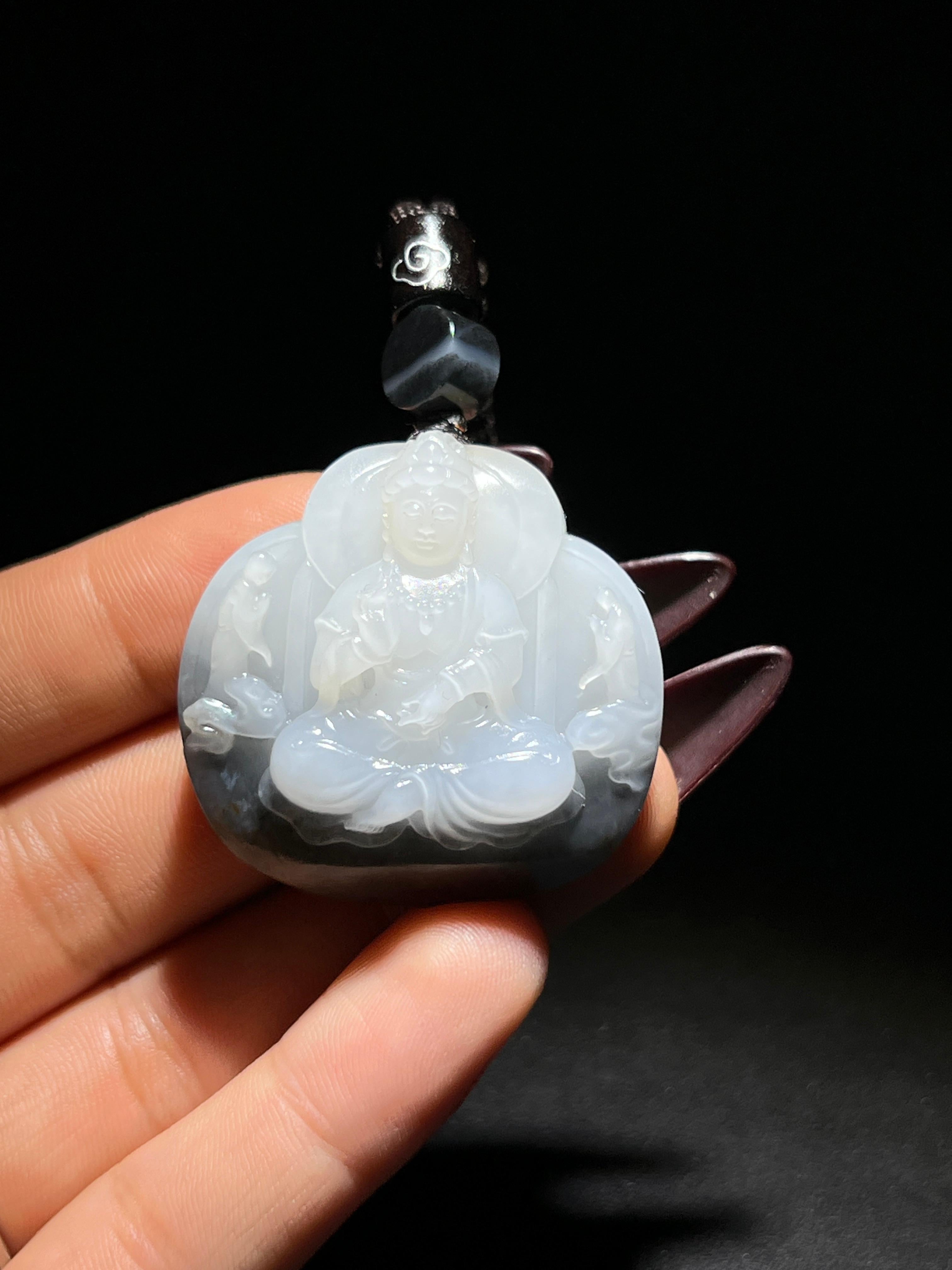 和田青花籽料观音（39.0g）
