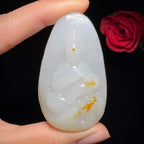 和田玉籽料羊脂白玉观音（85.1g）