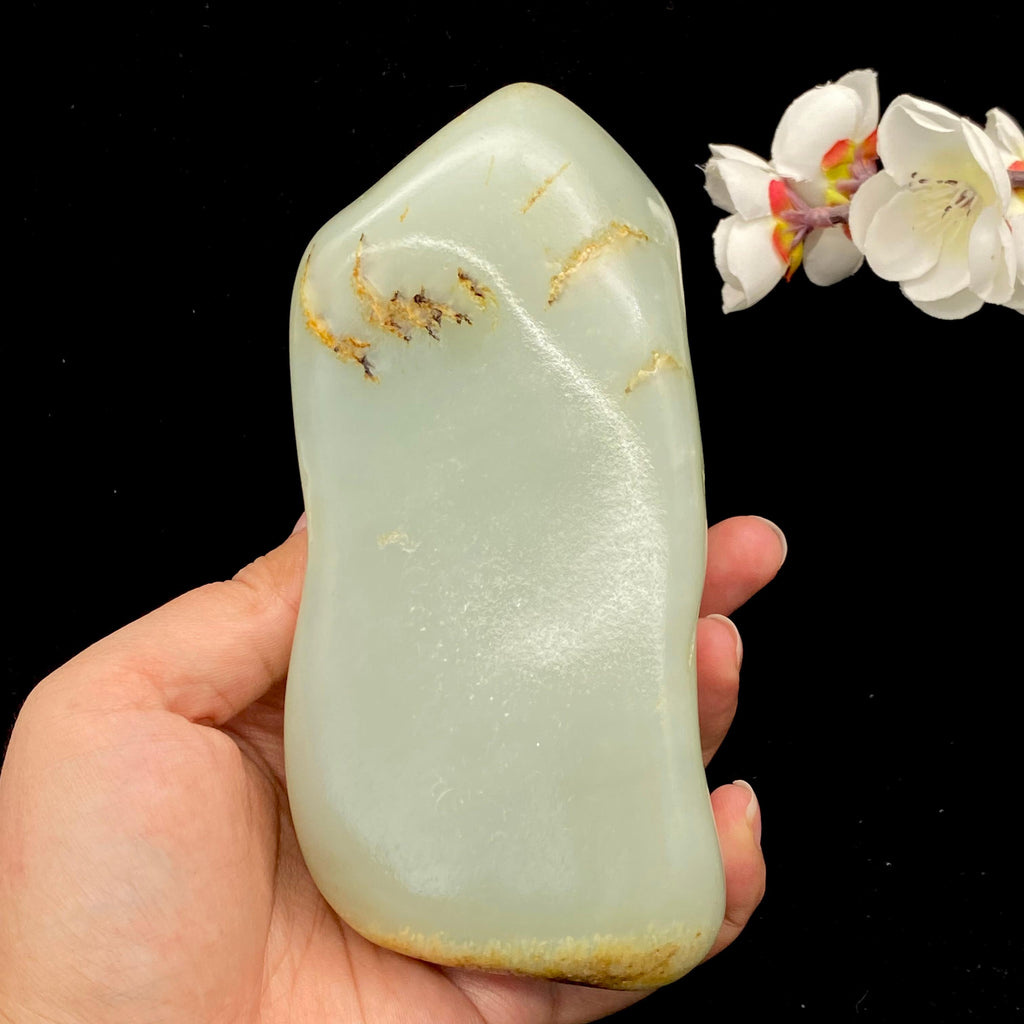 和田玉青白玉带洒金皮籽料（817.9g）