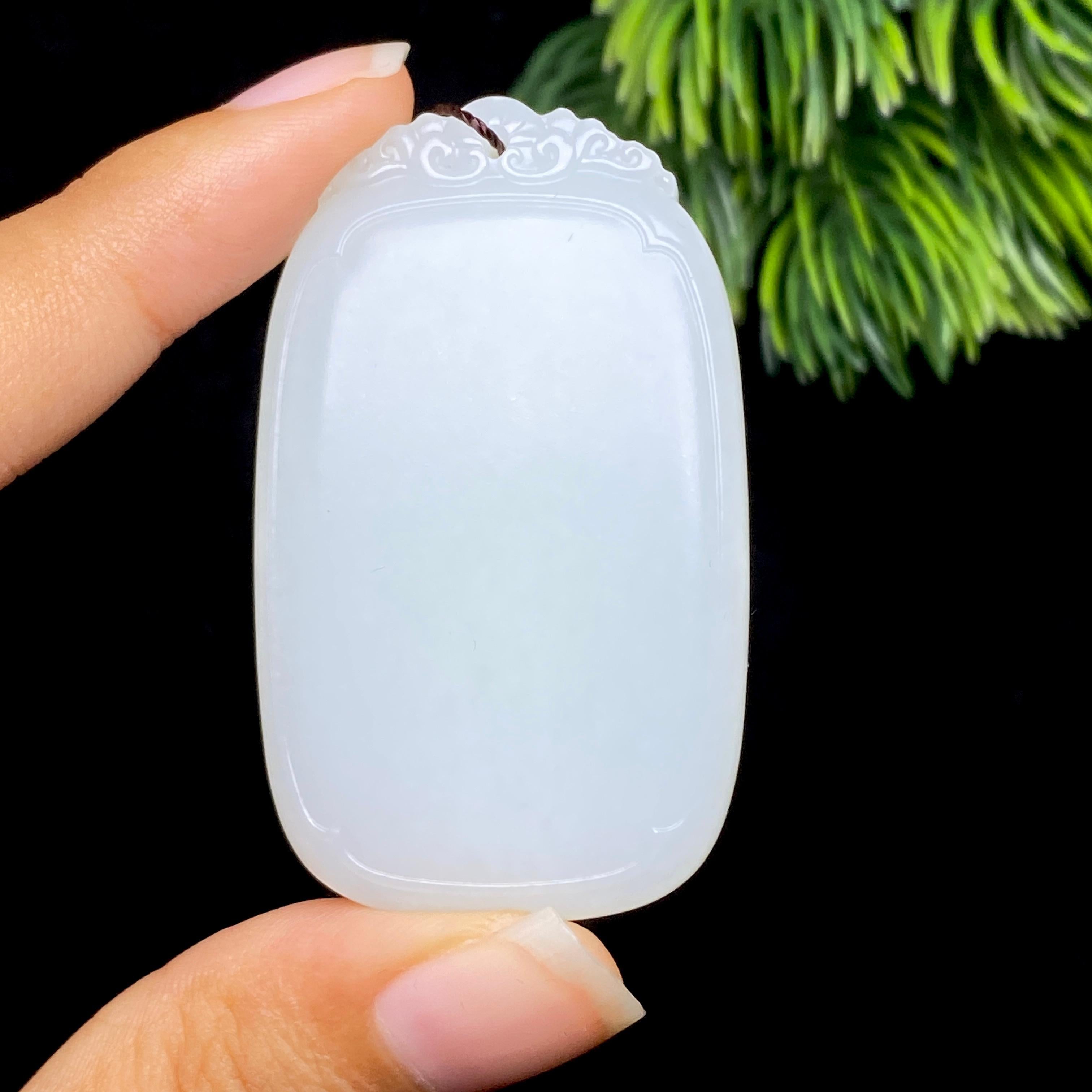 秒杀和田玉白玉无事牌（32.7g）