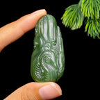 和田玉碧玉龙柱（33.5g）