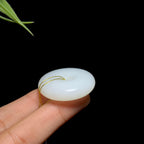 精品和田白玉冰低平安扣（18.6g）