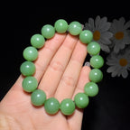 和田玉碧玉圆珠手串（53.2g）