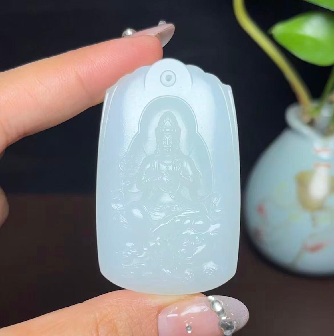 和田羊脂玉普贤菩萨（45.1g）