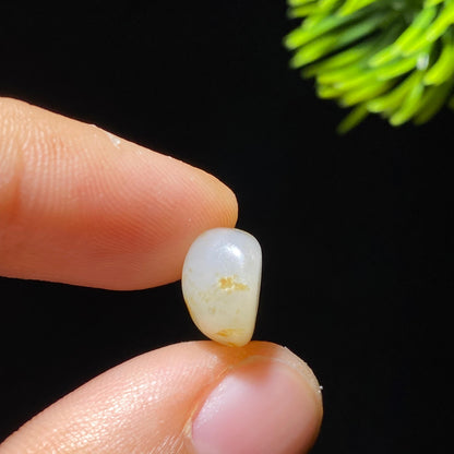 和田玉白玉红金皮籽料原石（1g）