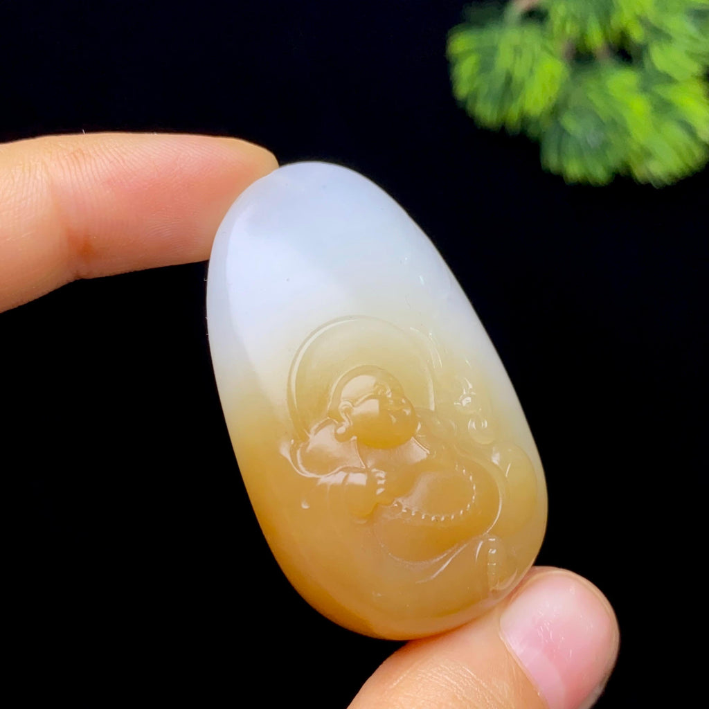和田玉糖白佛公（30.7g）