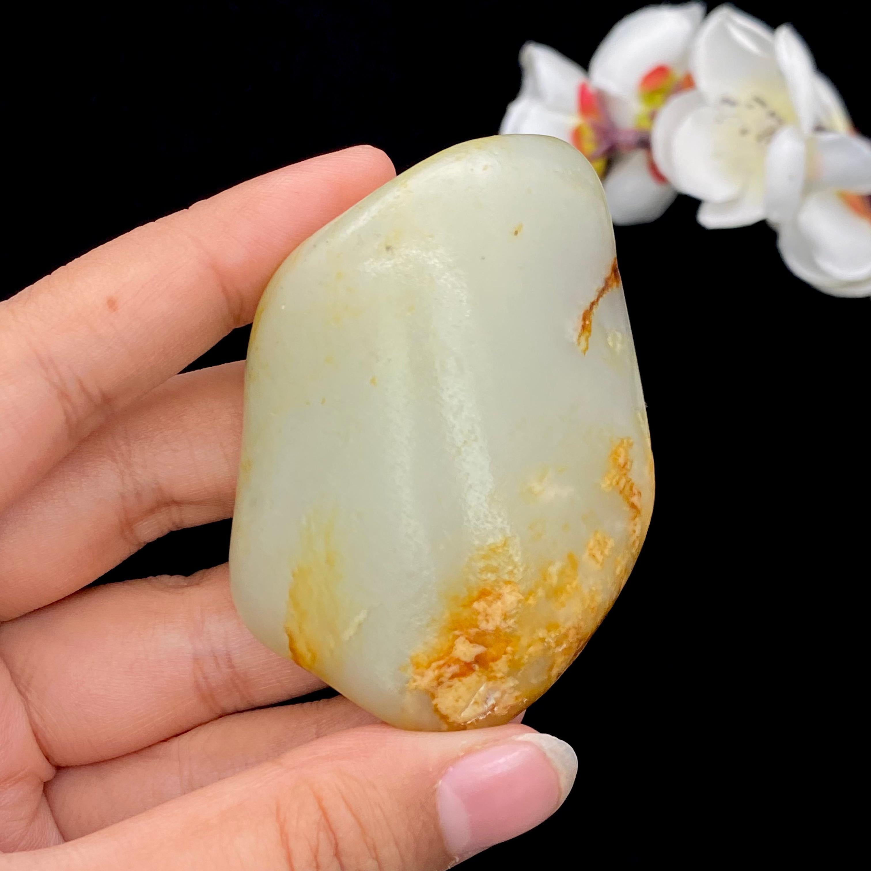 和田玉黄皮籽料原石（95g）