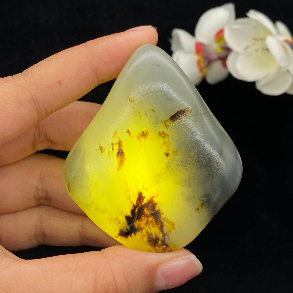 和田玉青花籽料手把件（96.6g）