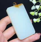 和田玉天地糖平安无事牌（85.2g）