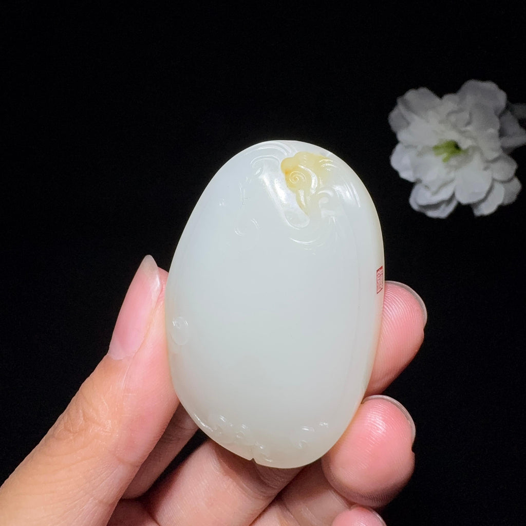 和田玉籽料观音挂件（35.2g）