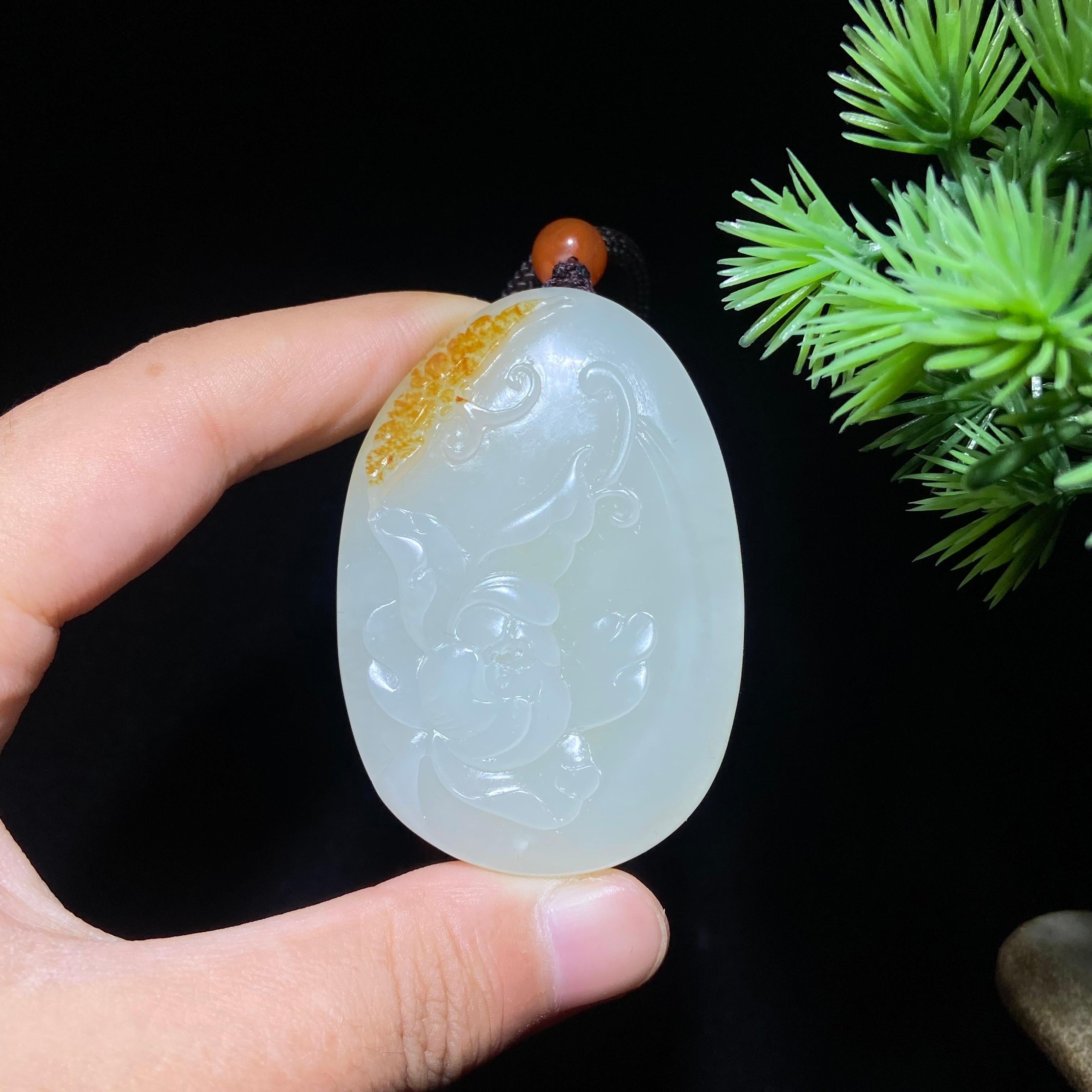 和田玉籽料花开富贵（53.9g）