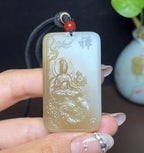 新疆和田玉且末糖千手御龙双观音（39.0g）