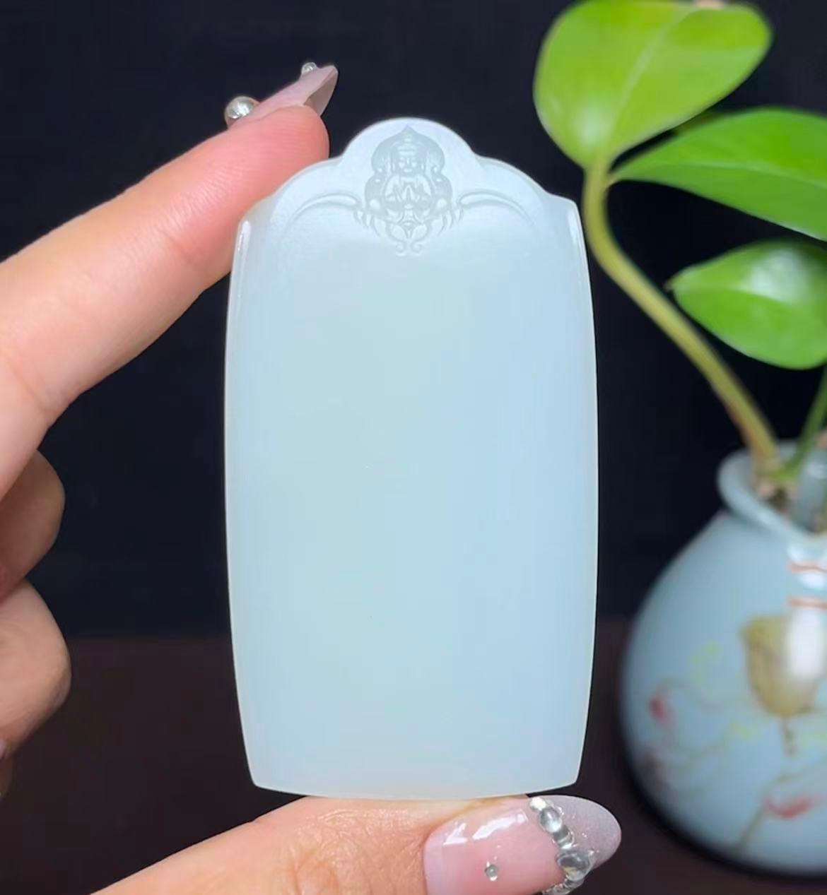 和田羊脂平安无事牌（63.6g）