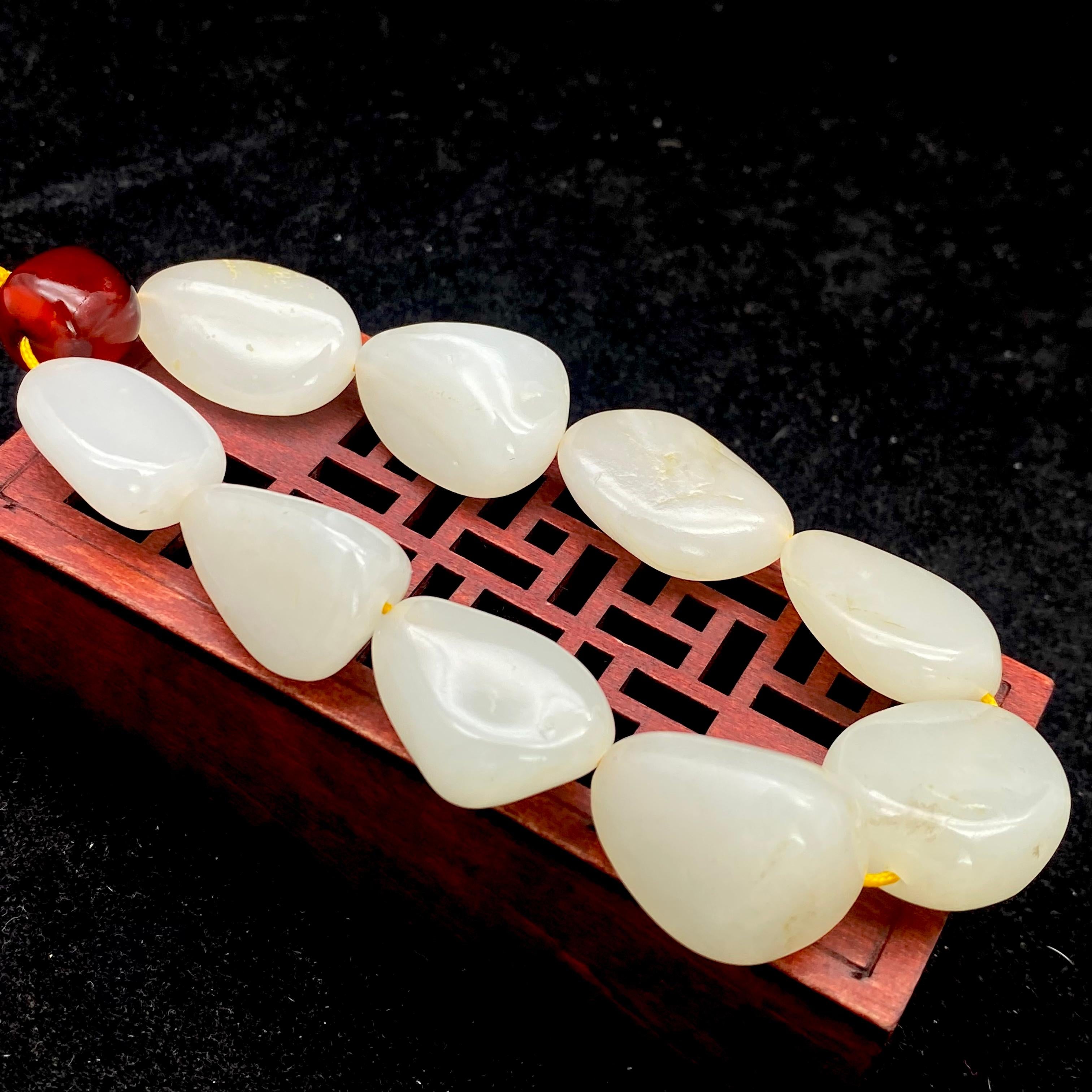 和田玉白玉【精品手串】（62.9g）