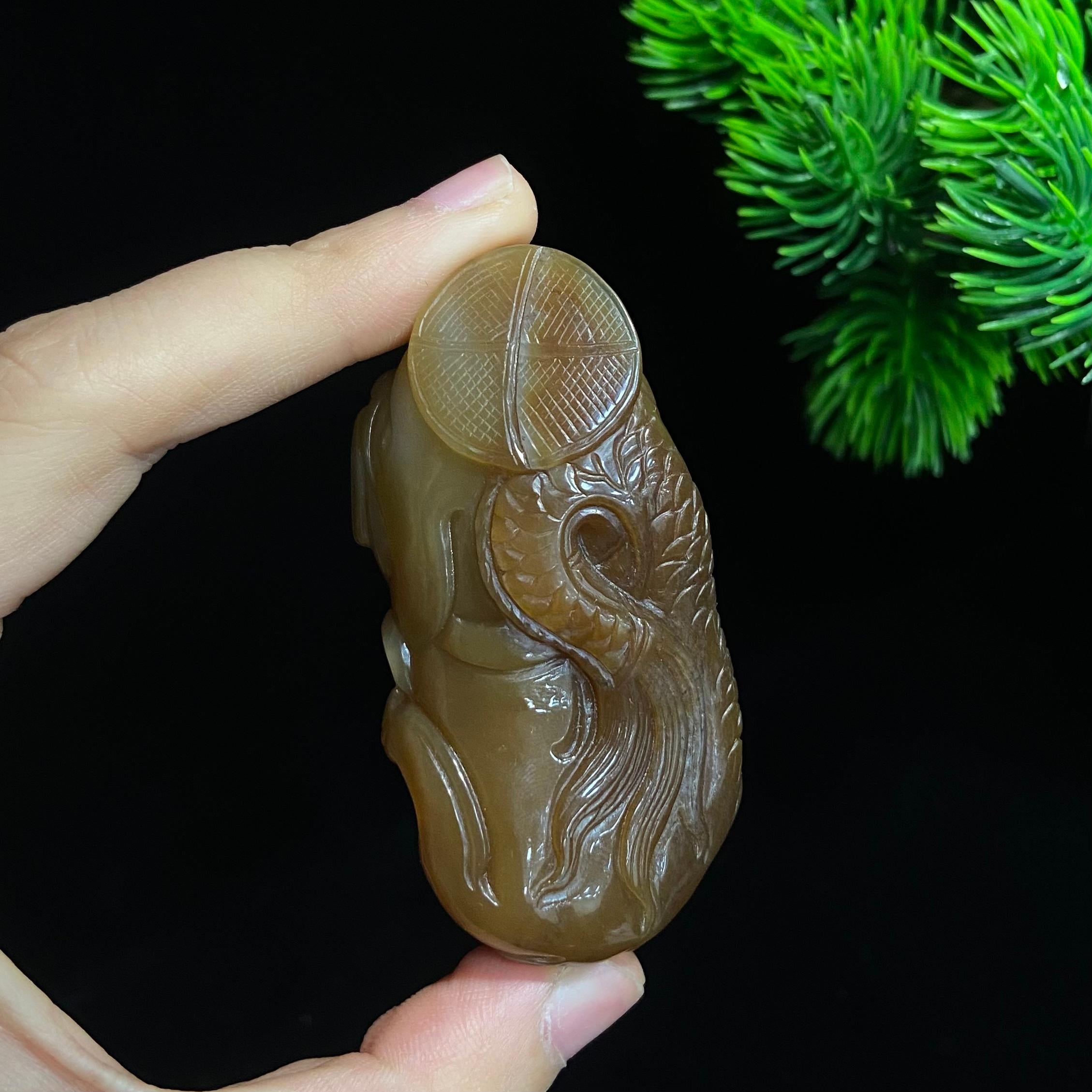 和田且末金山糖玉御龙佛公挂件（66.0g）