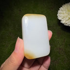 和田玉糖白平安无事牌（61.7g）