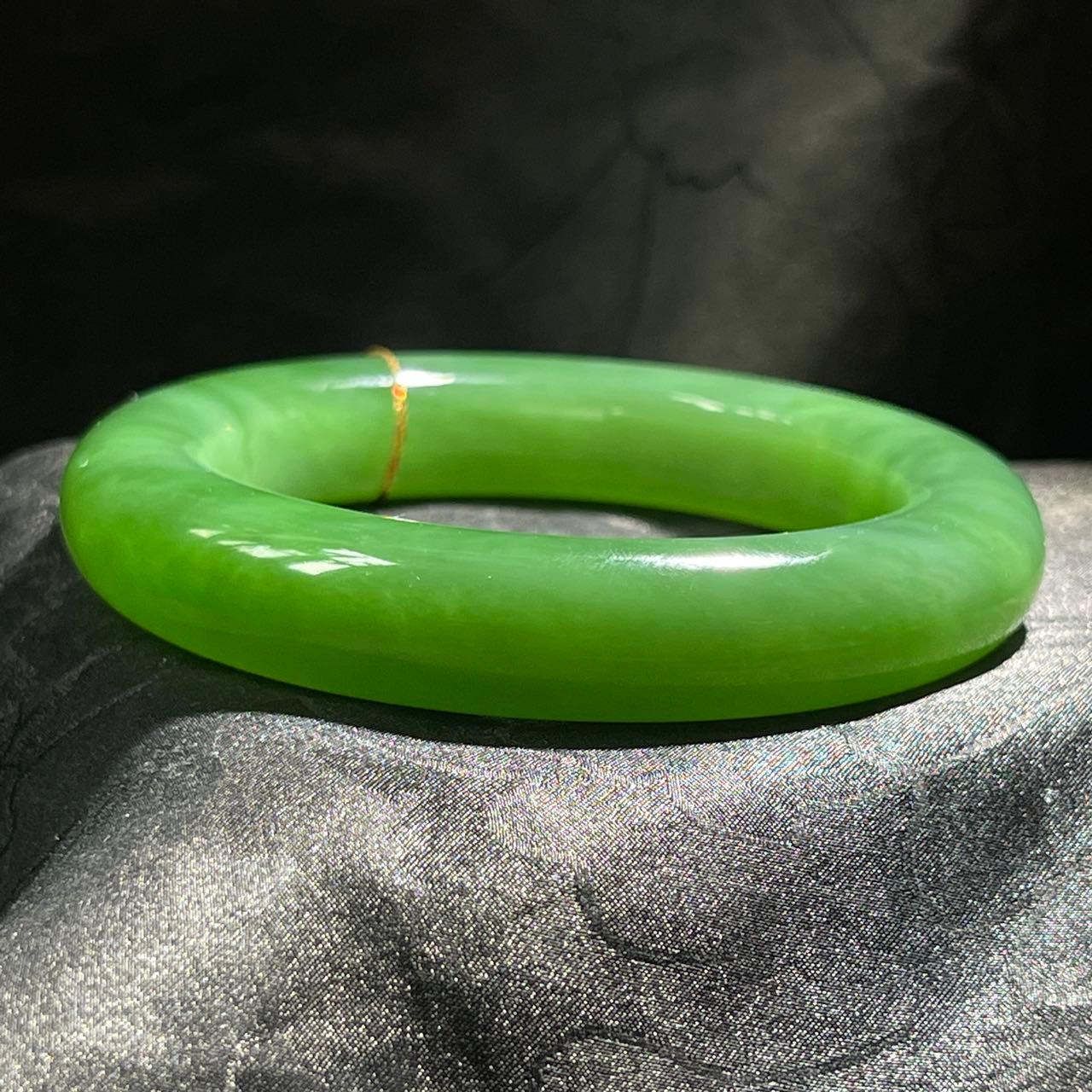 和田玉碧玉猫眼手镯（83.3g）