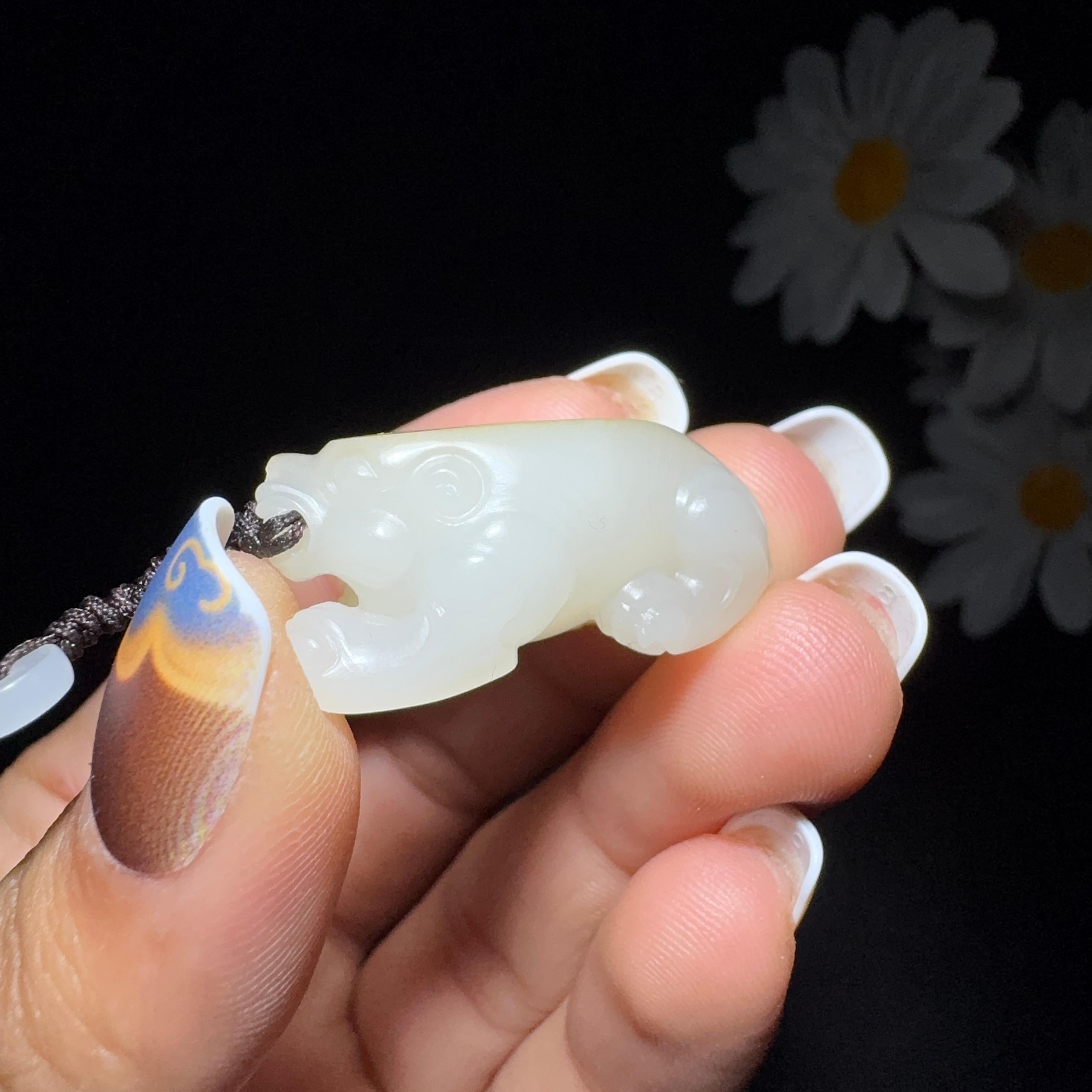 和田玉籽料挂件貔貅（11.2g）